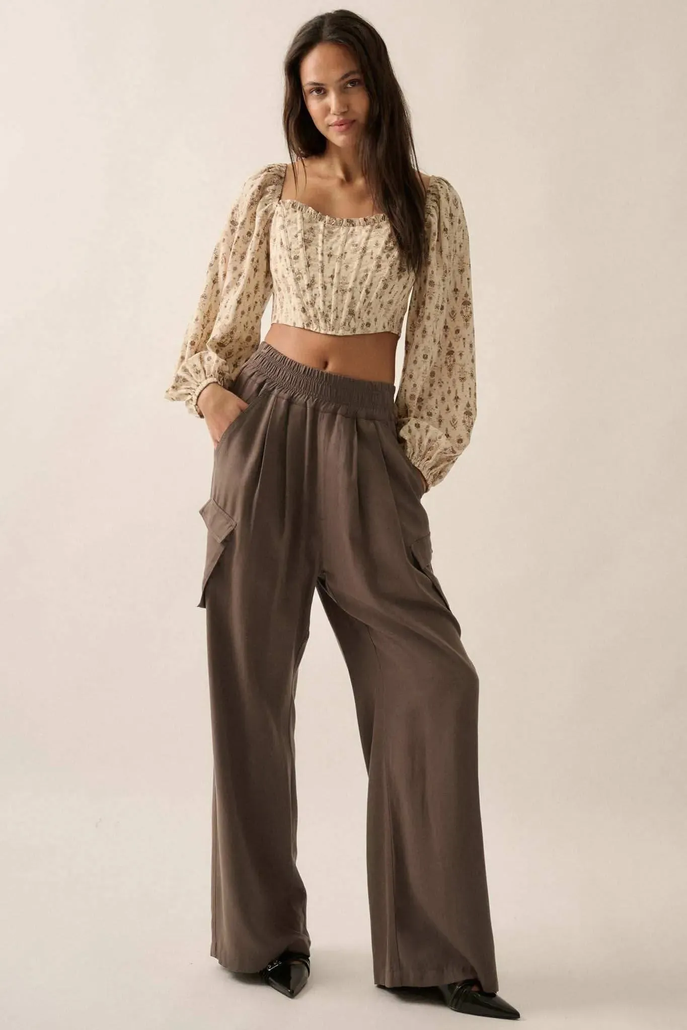 Making Magic Ornate Floral Corset Peasant Top sold by Promesa product image thumbnail 5