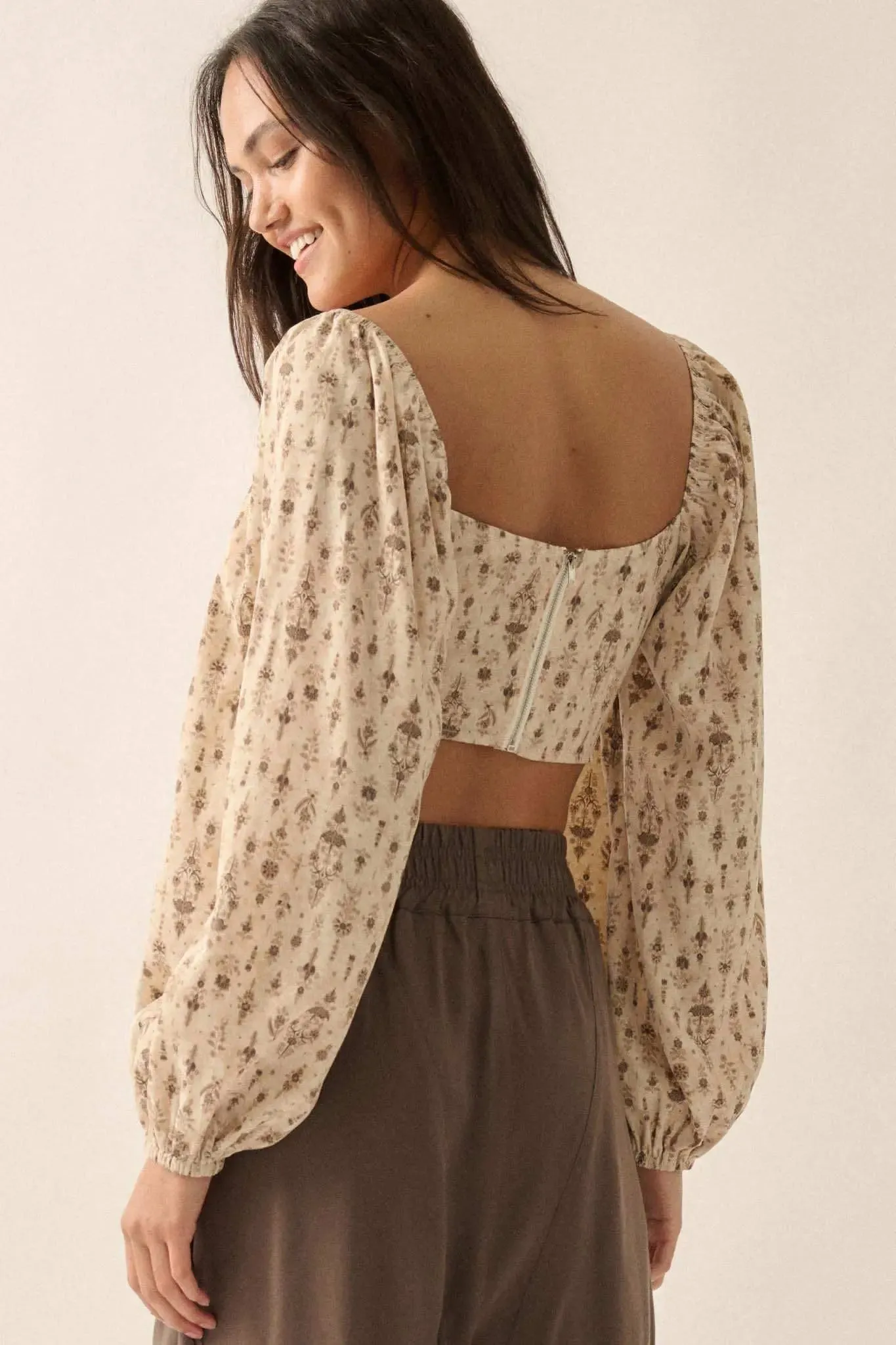 Making Magic Ornate Floral Corset Peasant Top sold by Promesa product image thumbnail 2