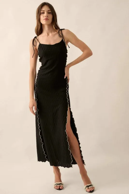 Beautiful Feeling Textured Knit Cami Maxi Dress made by Promesa