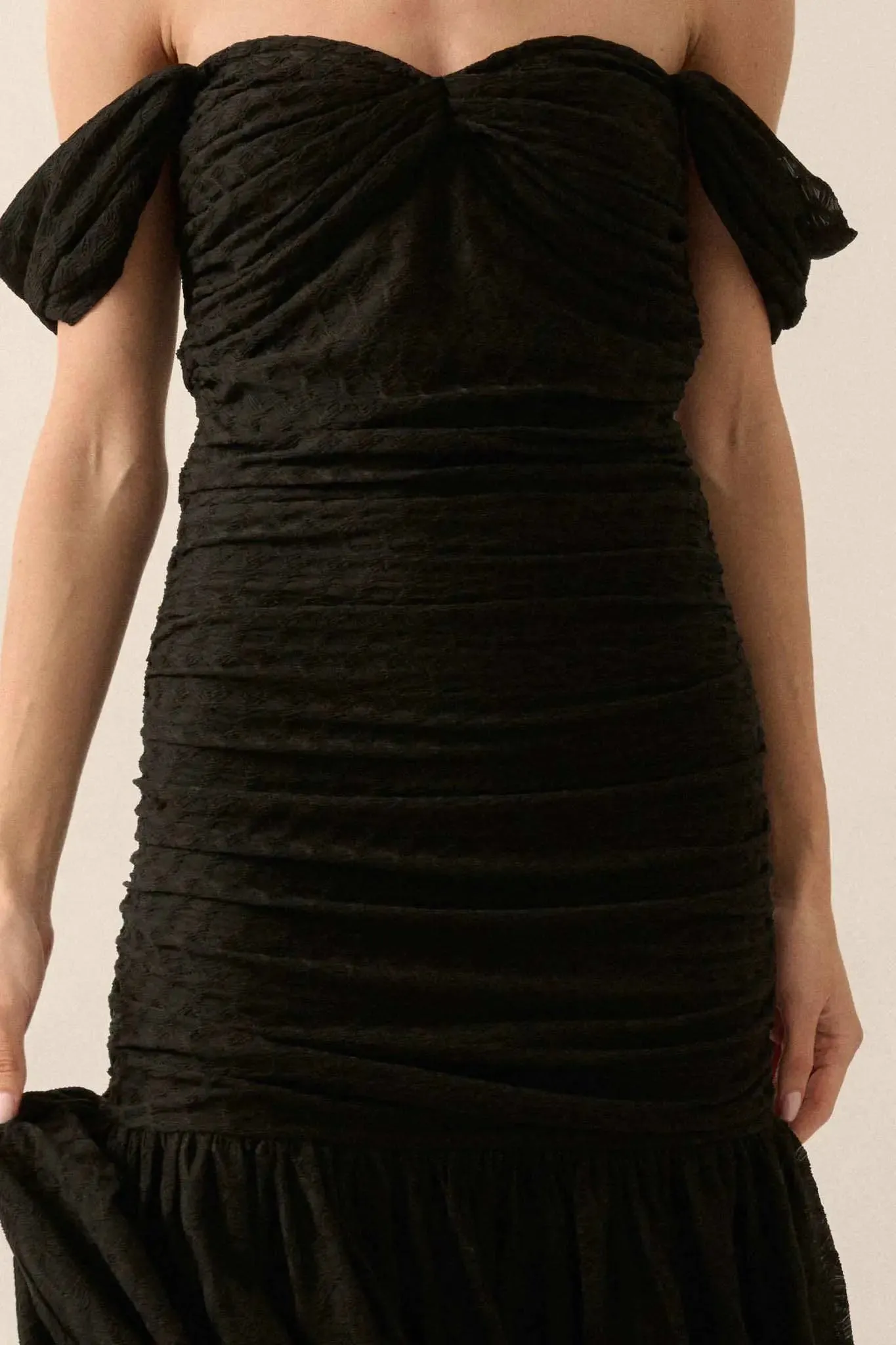 Beautiful Dreamer Textured Knit Drop-Waist Gown sold by Promesa product image thumbnail 4