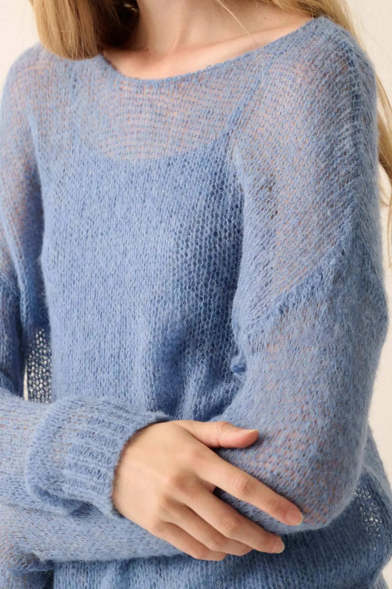 See It Through Layered Open-Knit Sheer Sweater sold by Promesa product image thumbnail 4