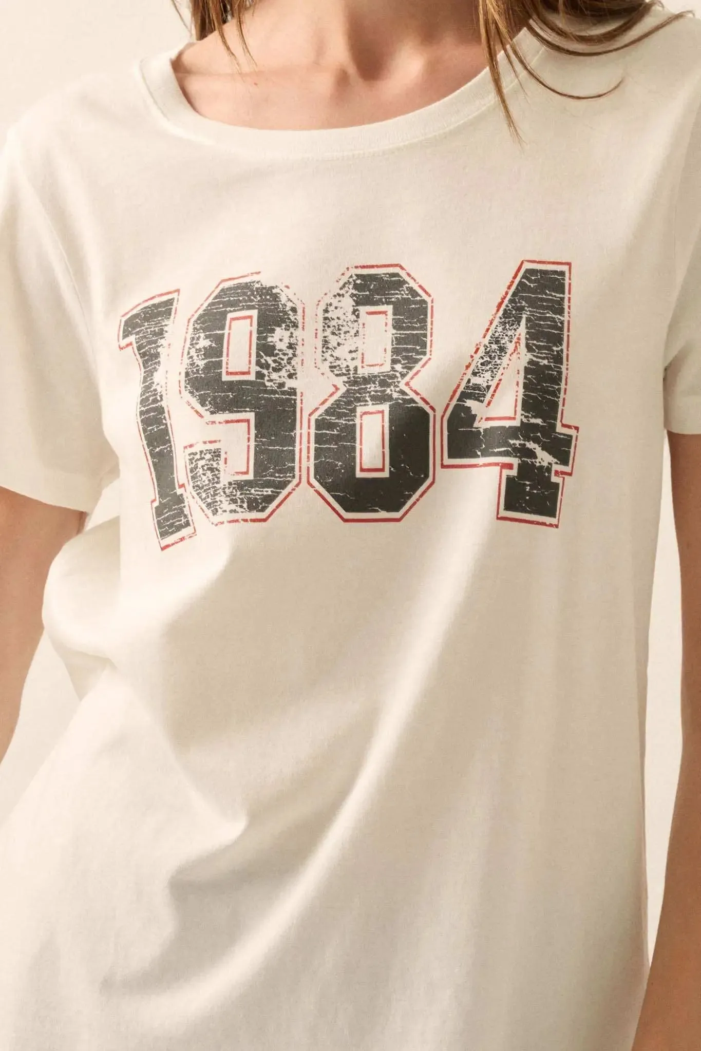 1984 Vintage-Print Varsity Graphic Tee sold by Promesa product image thumbnail 2
