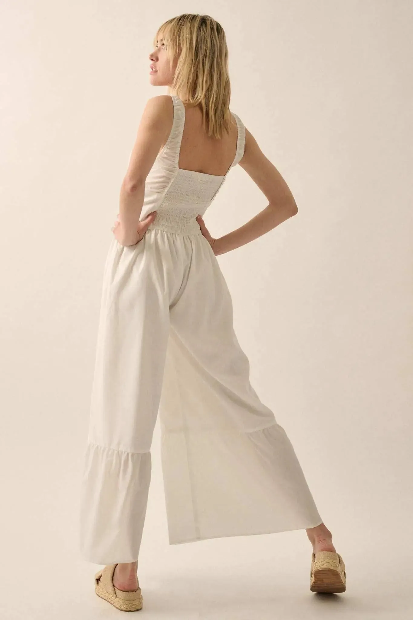 Pretty Picnic Wide-Leg Sleeveless Jumpsuit sold by Promesa product image thumbnail 2