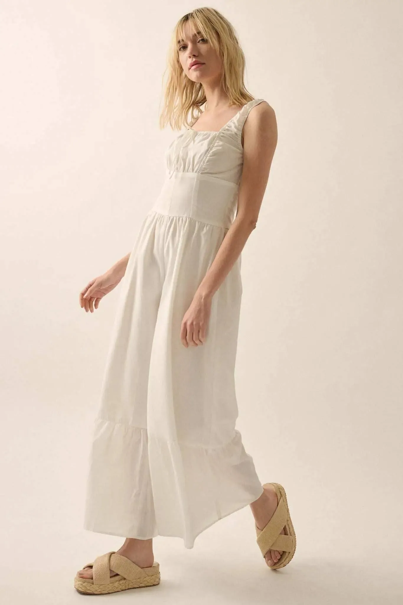 Pretty Picnic Wide-Leg Sleeveless Jumpsuit sold by Promesa product image thumbnail 5