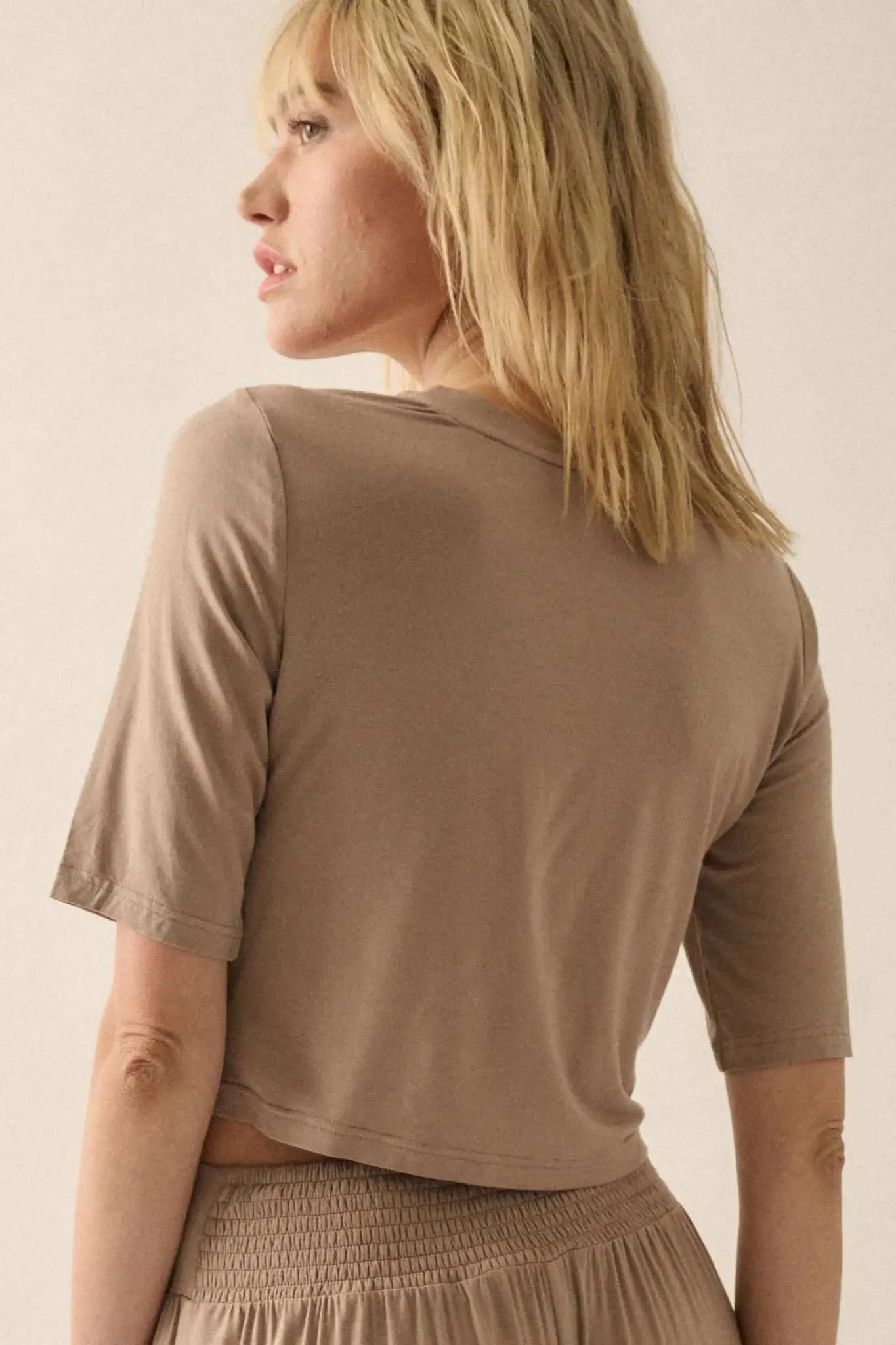 Essential Trends Modal Jersey Cropped Tee sold by Promesa product image thumbnail 2