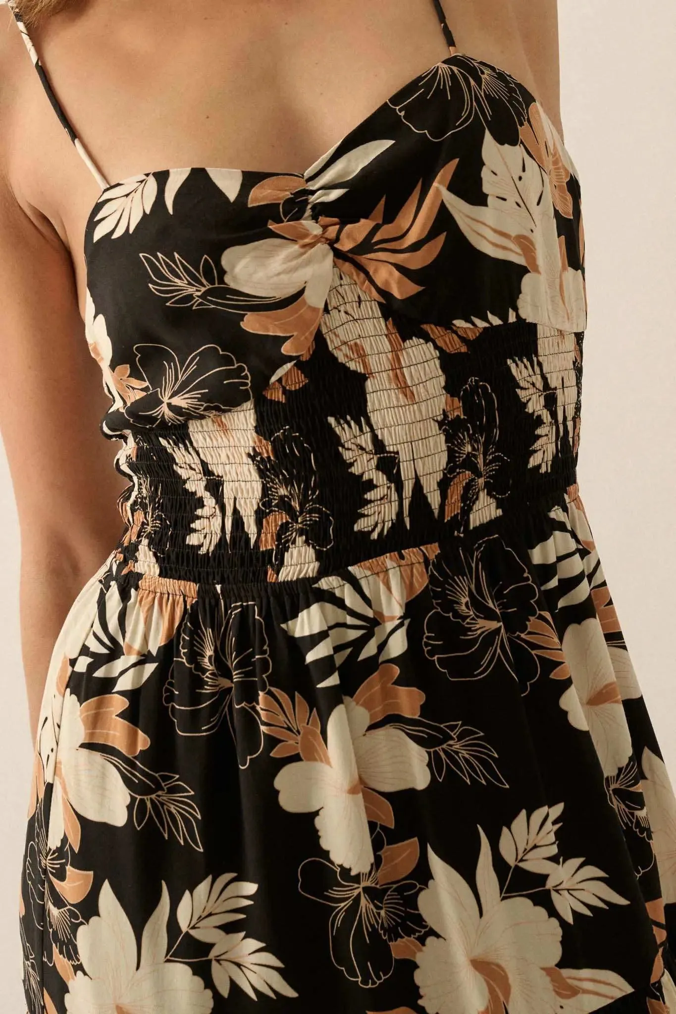 Miami Mama Floral Tiered Ruffle Maxi Sundress sold by Promesa product image thumbnail 5