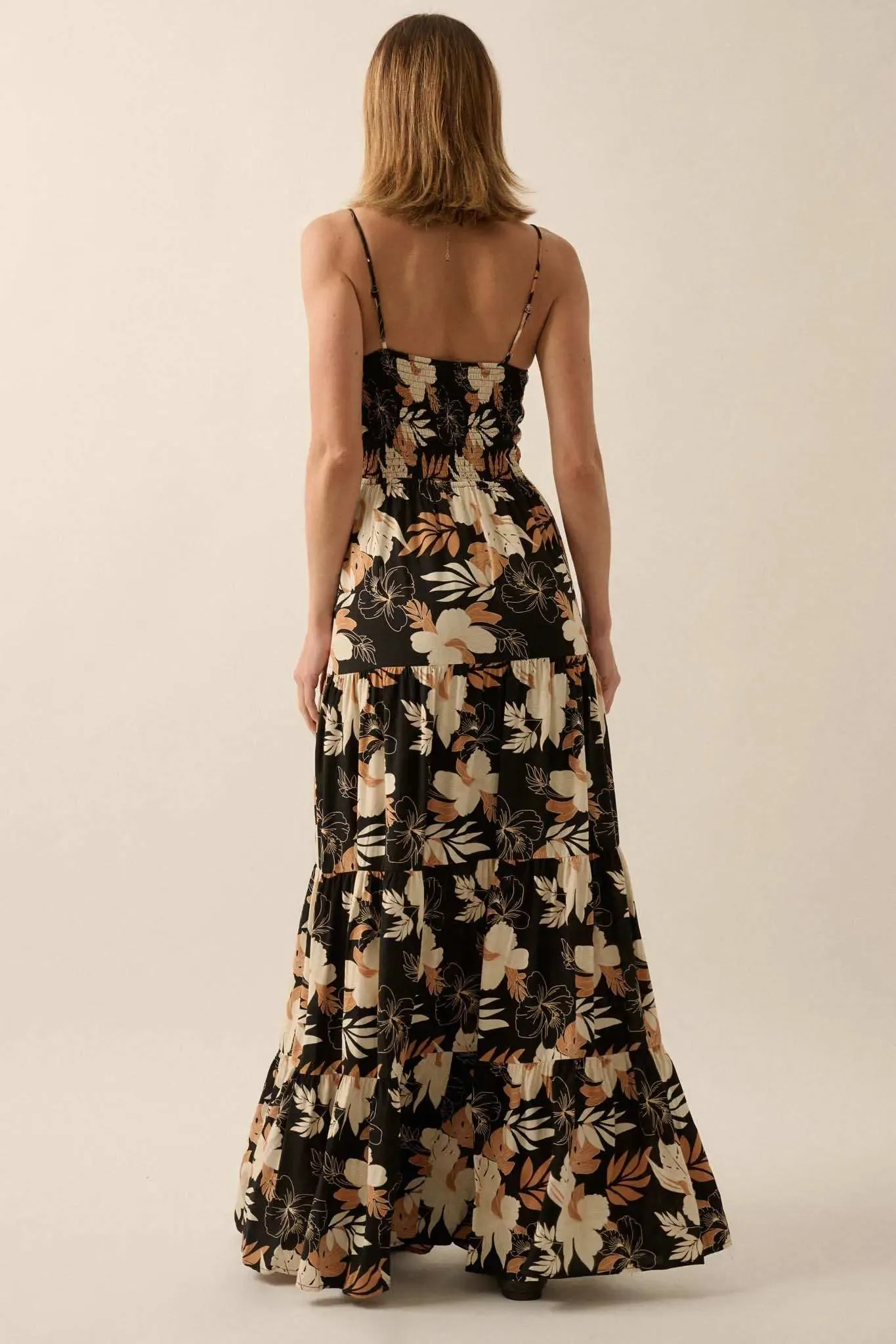 Miami Mama Floral Tiered Ruffle Maxi Sundress sold by Promesa product image thumbnail 2