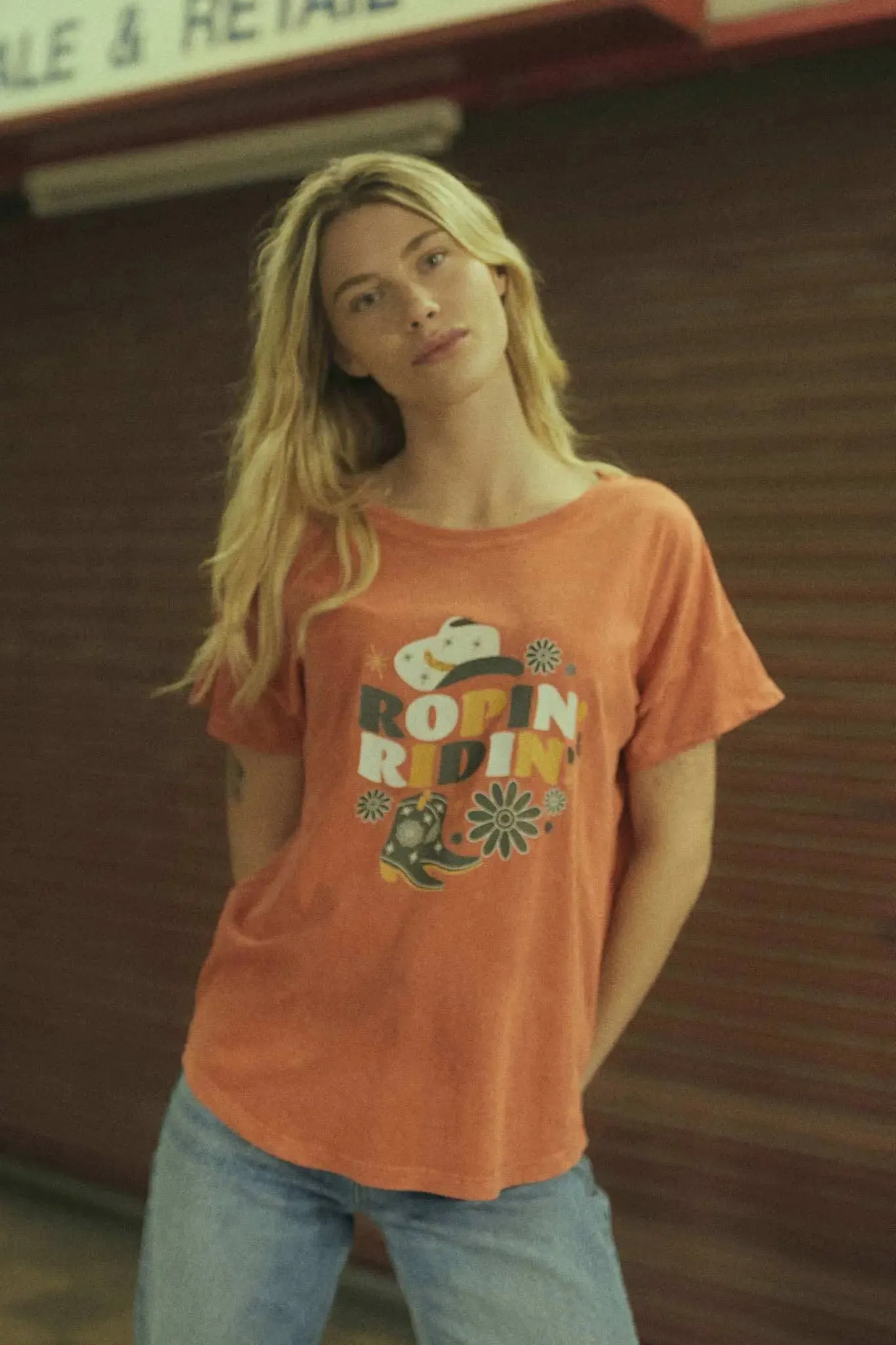 Ropin' & Ridin' Vintage-Wash Western Graphic Tee sold by Promesa product image thumbnail 3