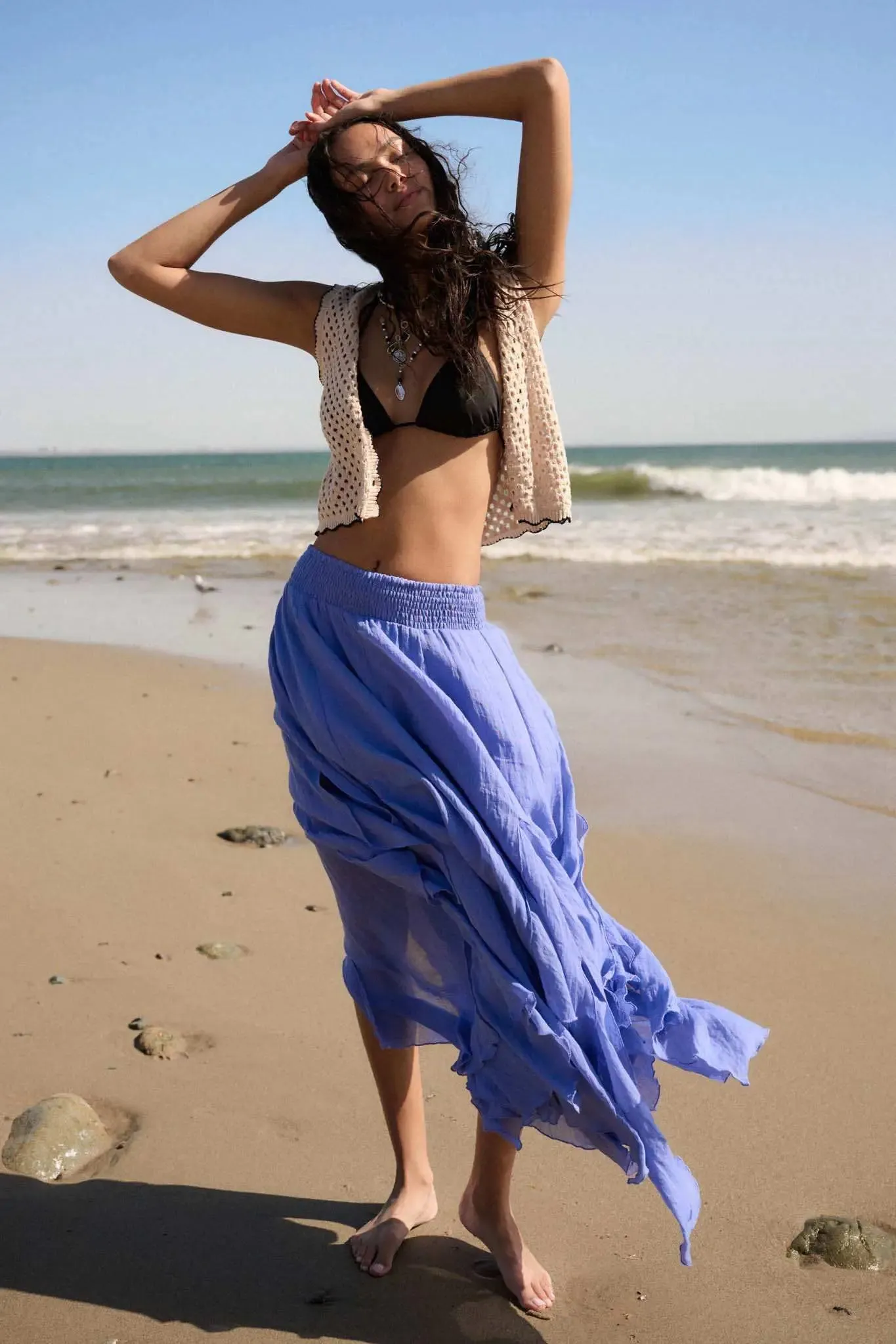 Free as Air Layered Gauze Handkerchief Maxi Skirt sold by Promesa product image thumbnail 2