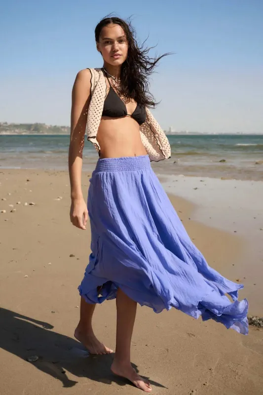 Free as Air Layered Gauze Handkerchief Maxi Skirt sold by Promesa