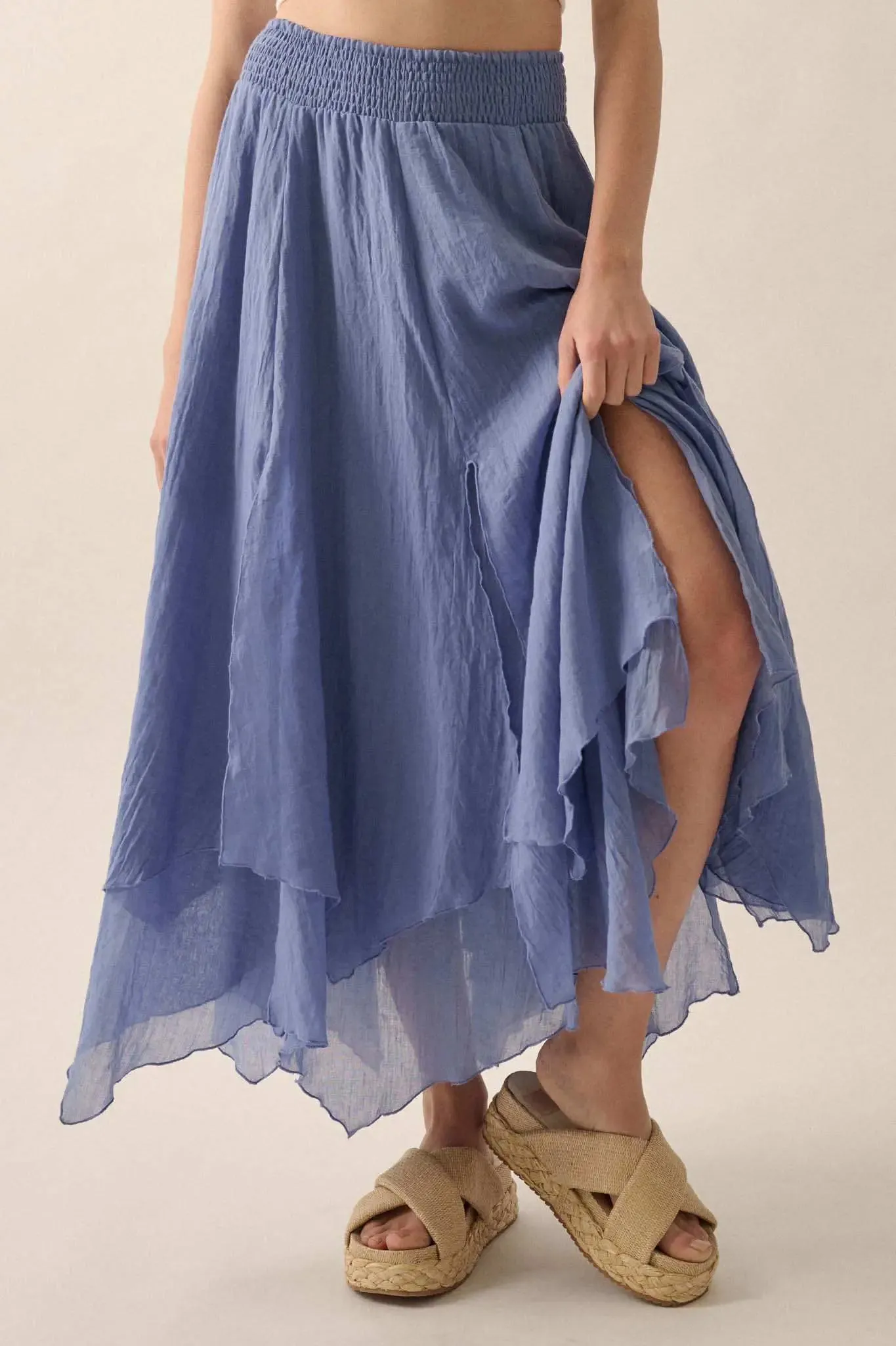 Free as Air Layered Gauze Handkerchief Maxi Skirt sold by Promesa product image thumbnail 5