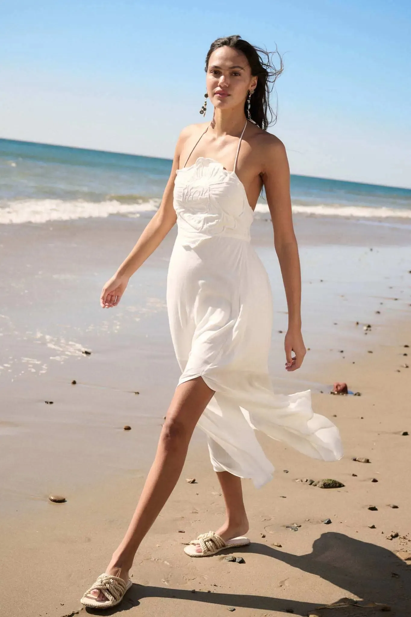 Like a Rose Embroidered Halter Maxi Dress sold by Promesa