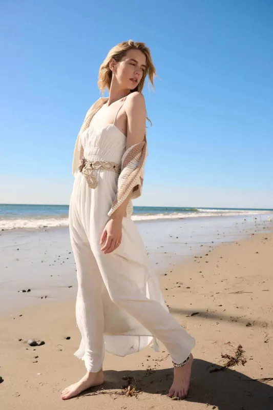 Enjoy Your Life Gathered Open-Back Maxi Dress made by Promesa