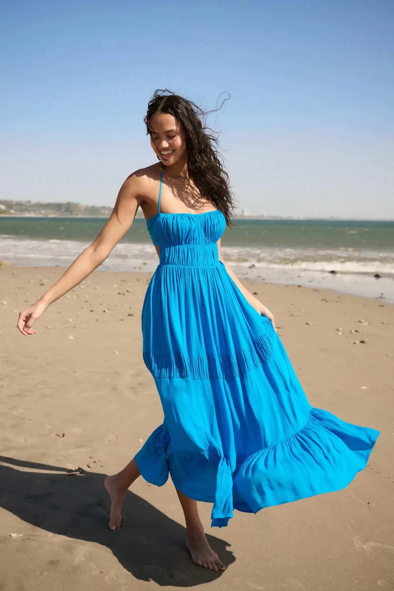 Tier to Stay Tiered Tie-Back Halter Maxi Dress sold by Promesa product image thumbnail 3