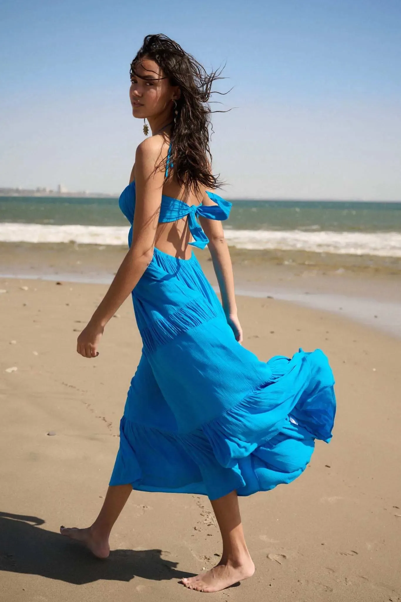 Tier to Stay Tiered Tie-Back Halter Maxi Dress sold by Promesa product image thumbnail 2