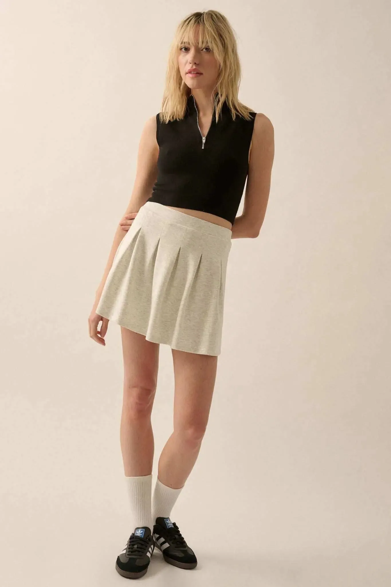 Quiet Strength Half-Zip Cropped Mock-Neck Tank Top sold by Promesa product image thumbnail 3