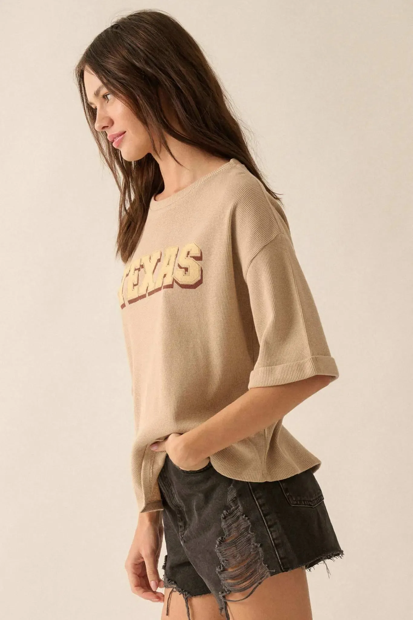 Texas Toasty Thermal Half-Sleeve Graphic Tee sold by Promesa product image thumbnail 5