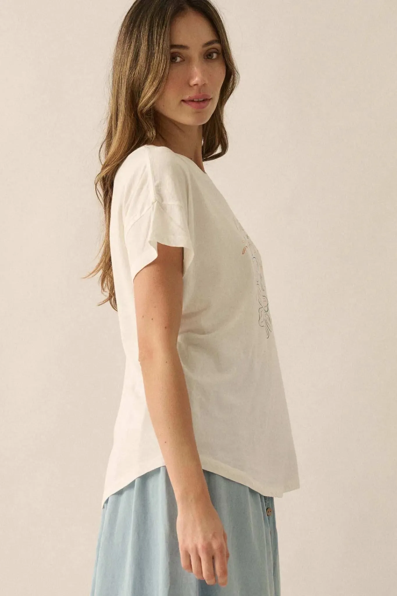 Floral Fireworks Garment-Wash Graphic Tee sold by Promesa product image thumbnail 5