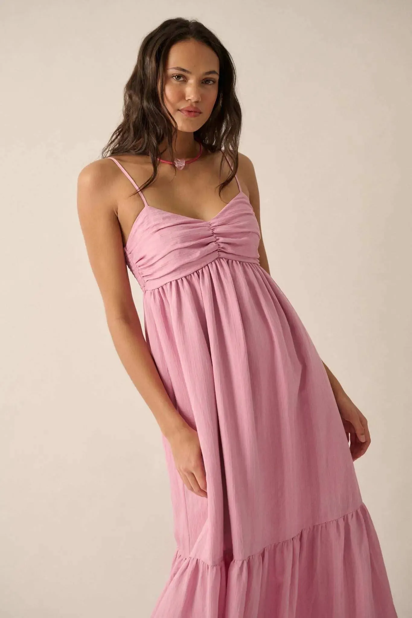 Sunny Swing Textured Stripe Maxi Sundress sold by Promesa product image thumbnail 3