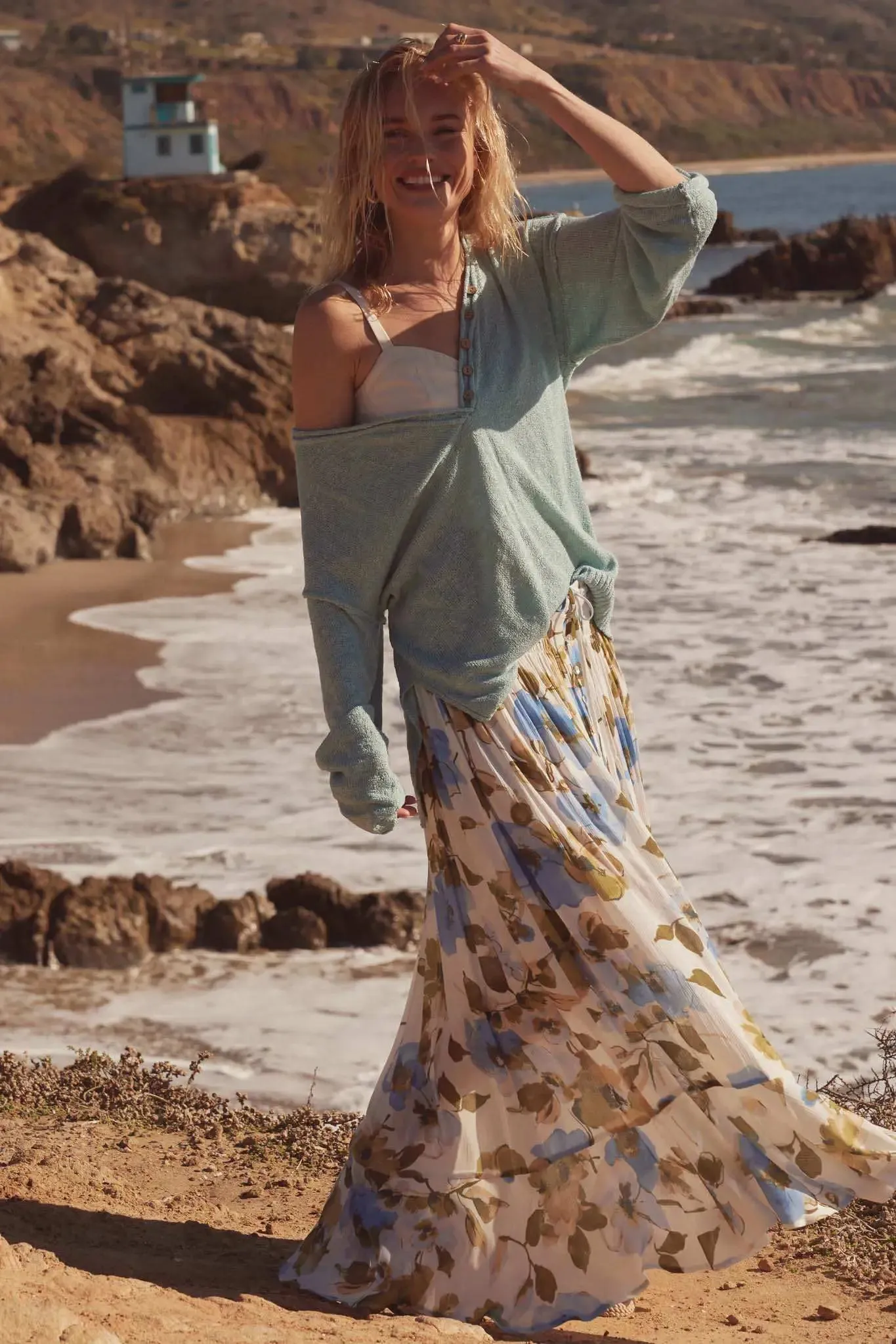 New Growth Floral Crepe Button-Front Maxi Skirt sold by Promesa product image thumbnail 2