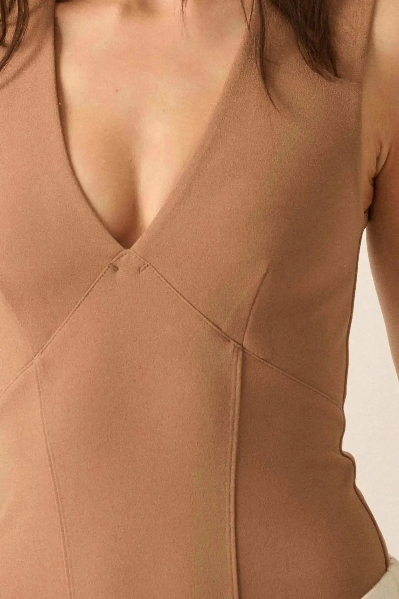Essential Trends Solid Crepe Contour Bodysuit sold by Promesa product image thumbnail 5