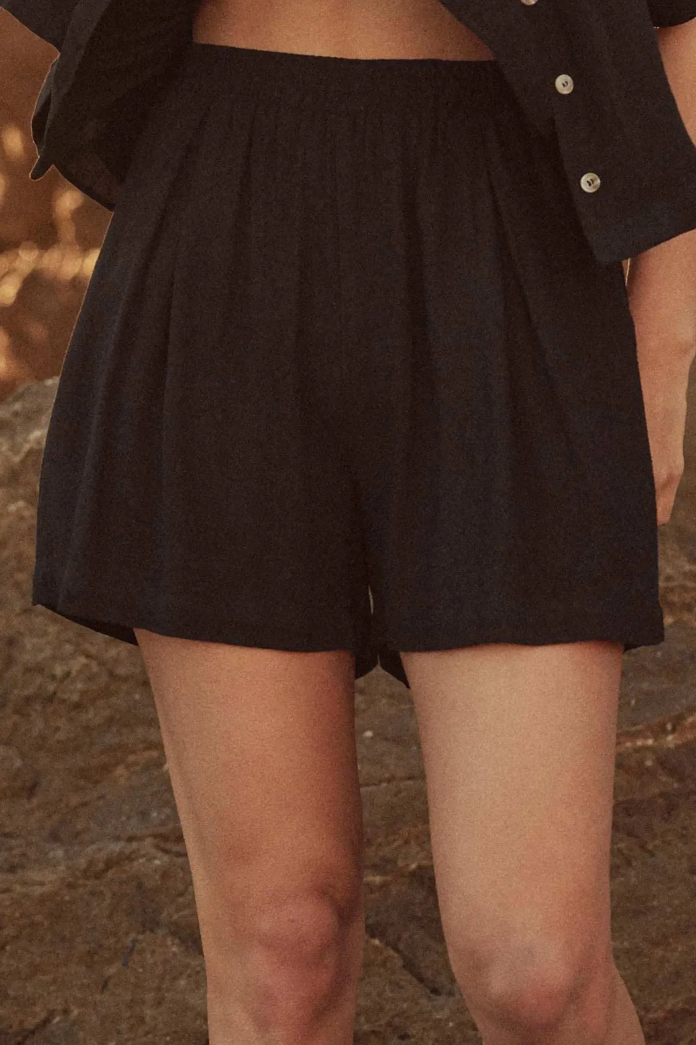 Natural Order Linen-Blend Pleated Wide-Leg Shorts sold by Promesa product image thumbnail 2