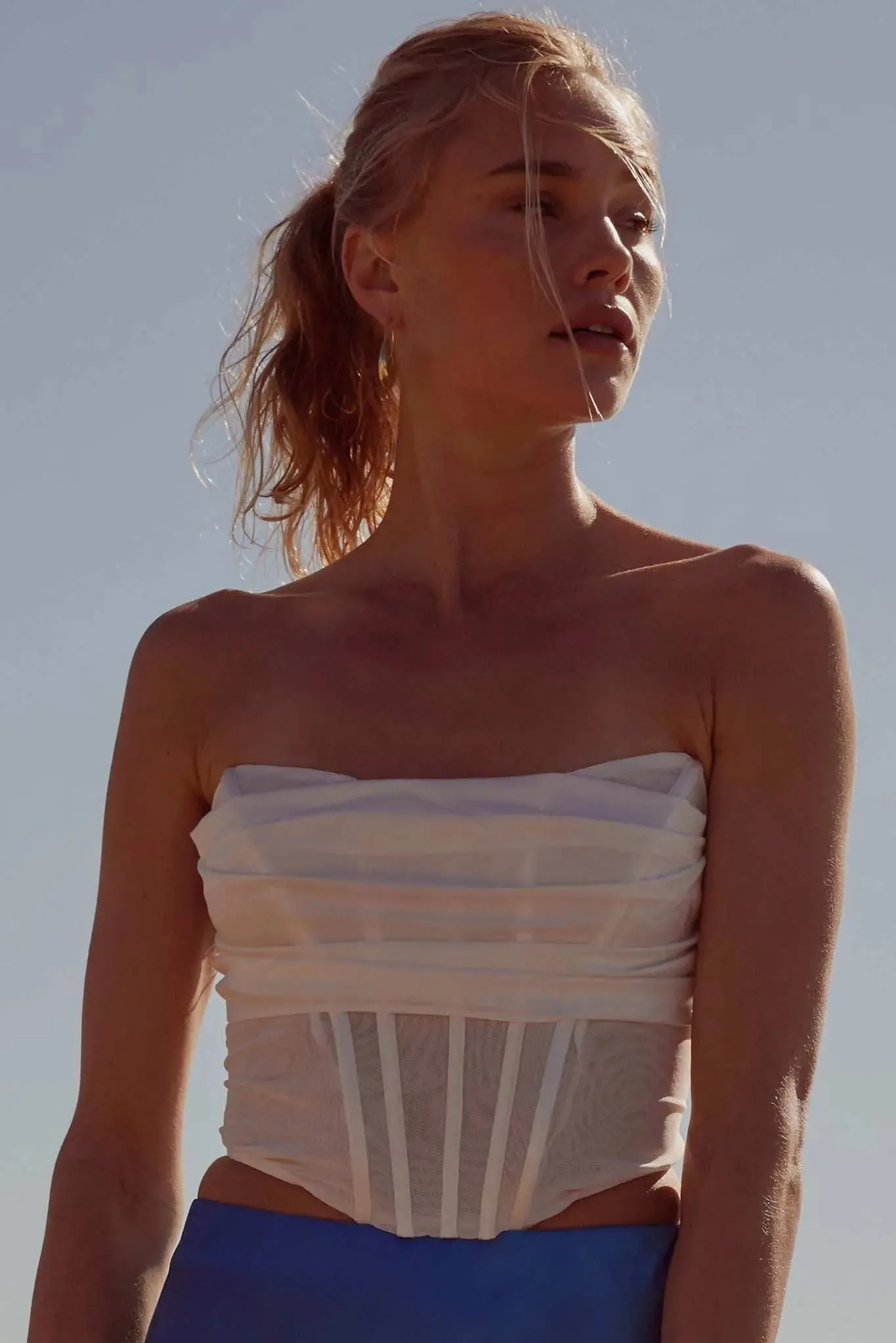 Love Fool Satin Cowl Neck Cropped Corset Top sold by Promesa