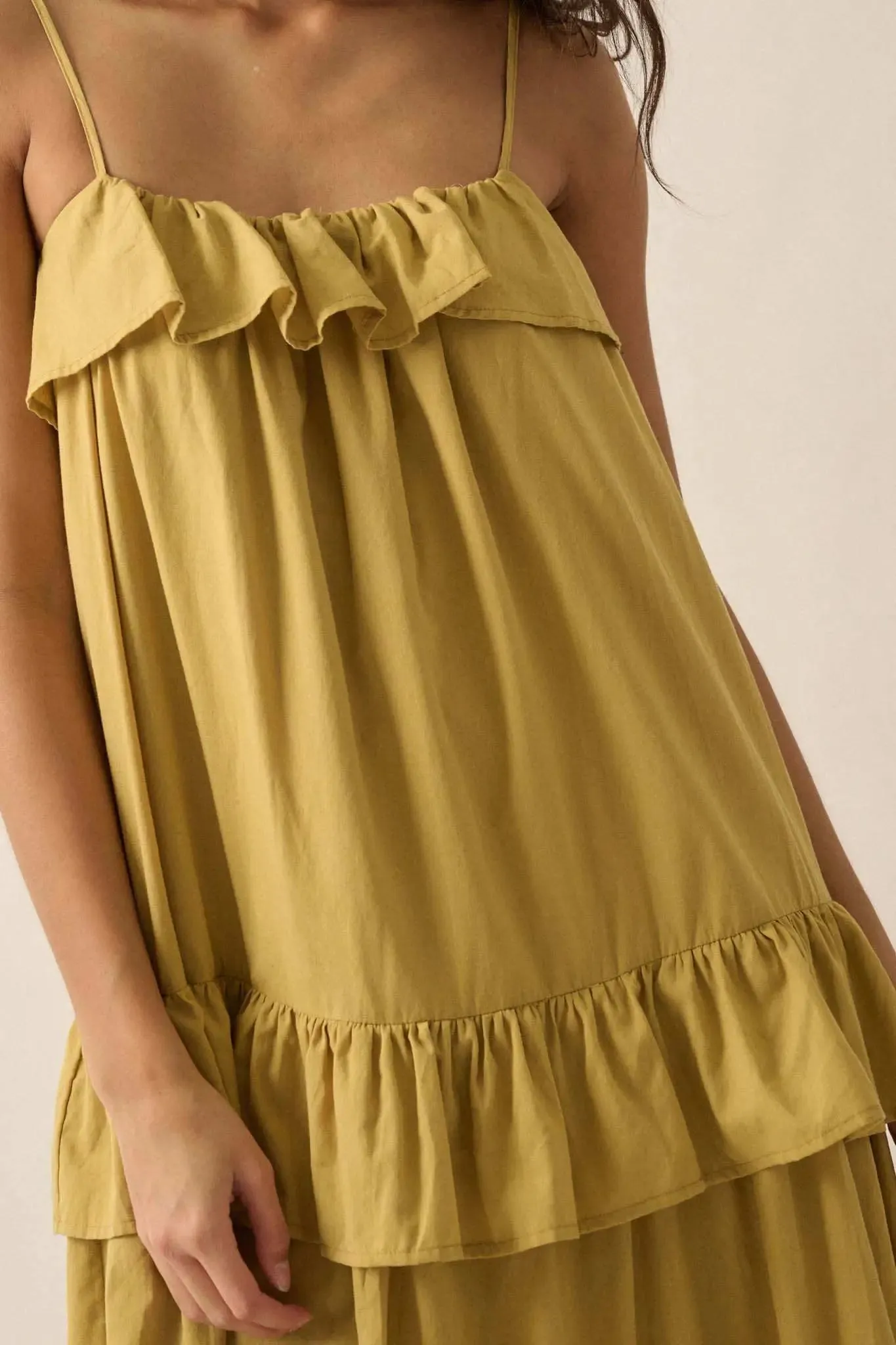 Through the Valley Tiered Ruffle Maxi Dress sold by Promesa product image thumbnail 5