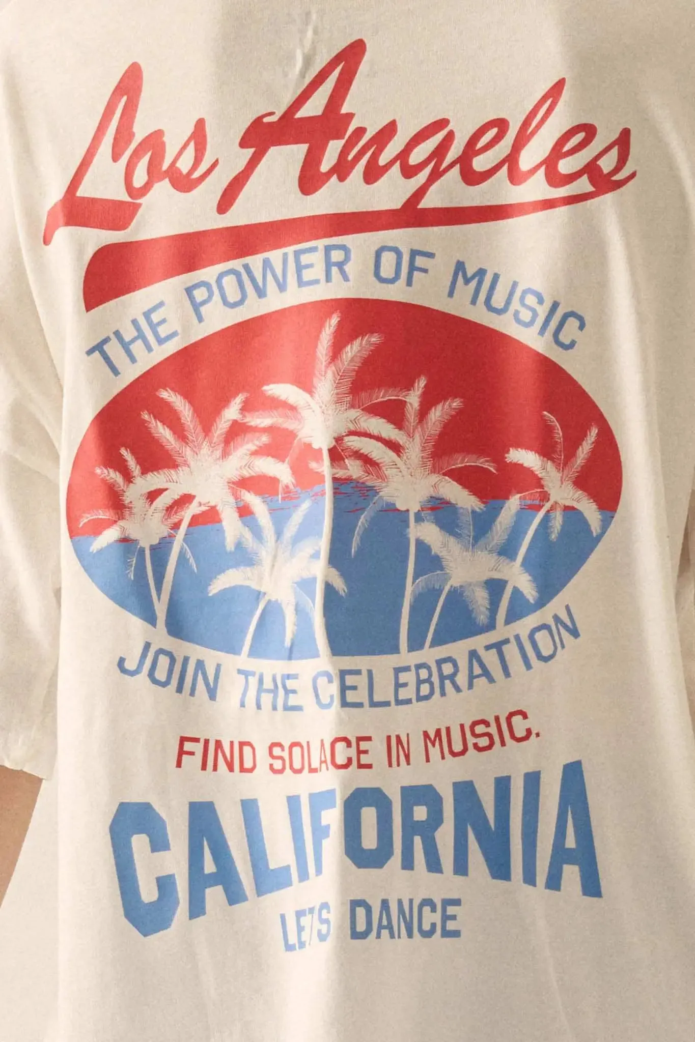 Los Angeles Music Distressed Oversize Graphic Tee sold by Promesa product image thumbnail 2