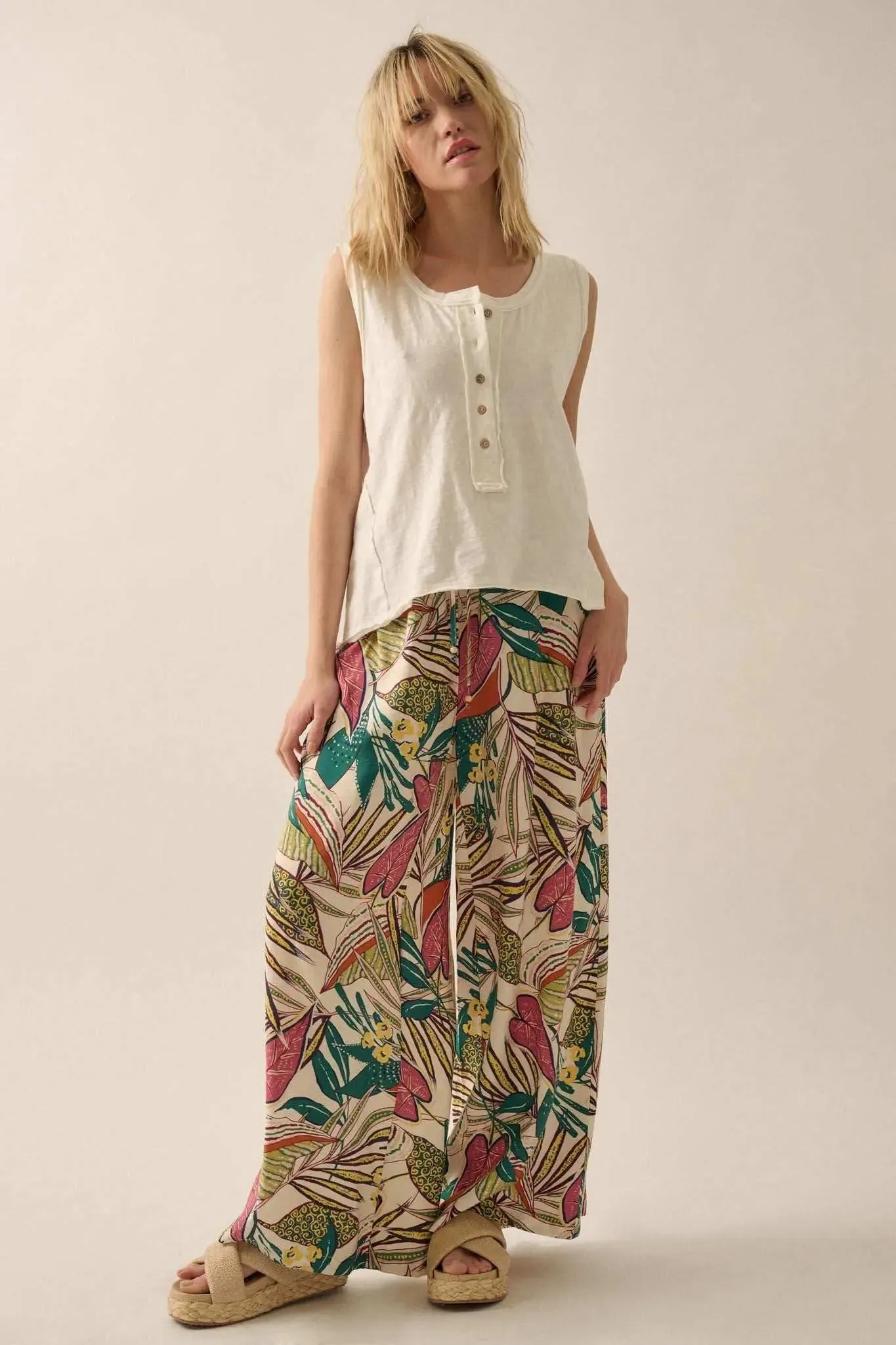 Easy Fit Cotton Slub Half-Button Henley Tank Top sold by Promesa product image thumbnail 5