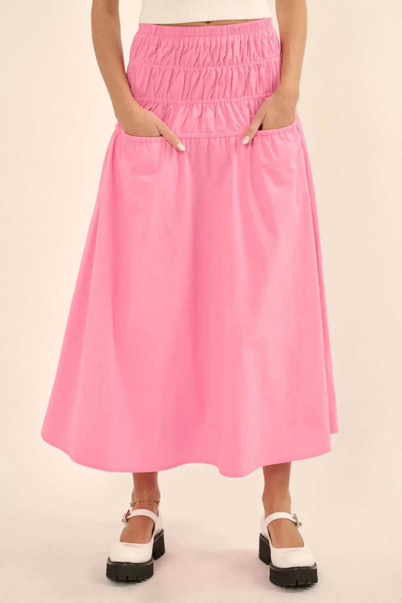 Honest to Goodness Gathered Pocket Maxi Skirt sold by Promesa product image thumbnail 5