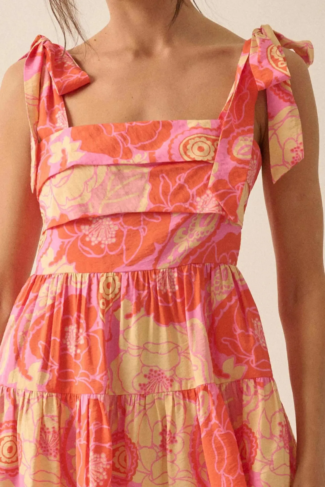 Sherbet Sunday Floral Paisley Tiered Mini Sundress sold by Promesa product image thumbnail 4