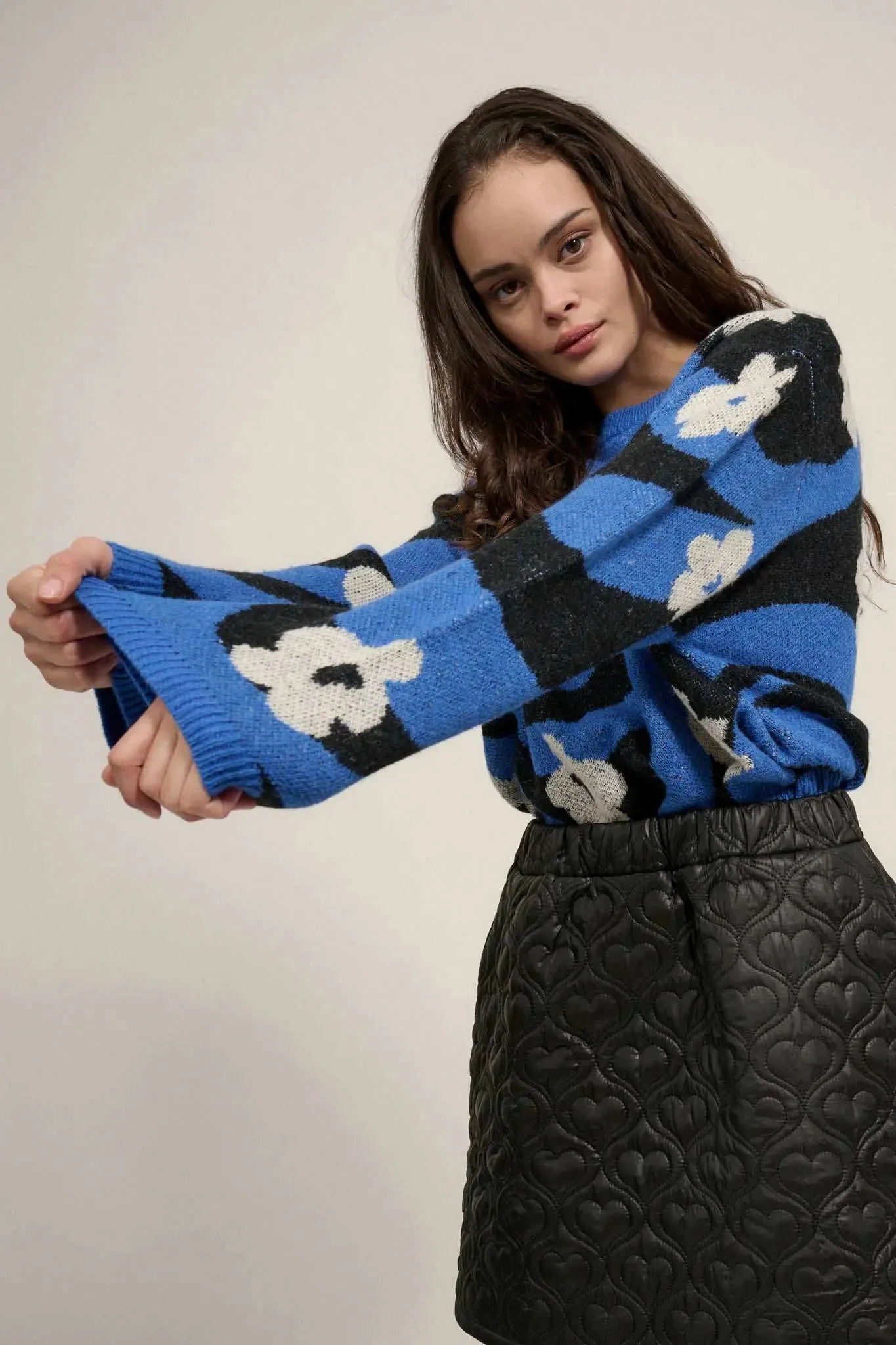 Warm Blooms Striped and Floral Sweater sold by Promesa product image thumbnail 5