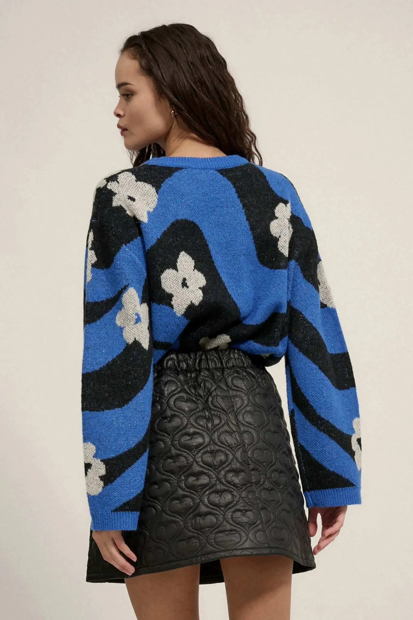 Warm Blooms Striped and Floral Sweater sold by Promesa product image thumbnail 2