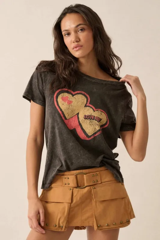 Love Me Vintage-Wash Graphic Tee sold by Promesa