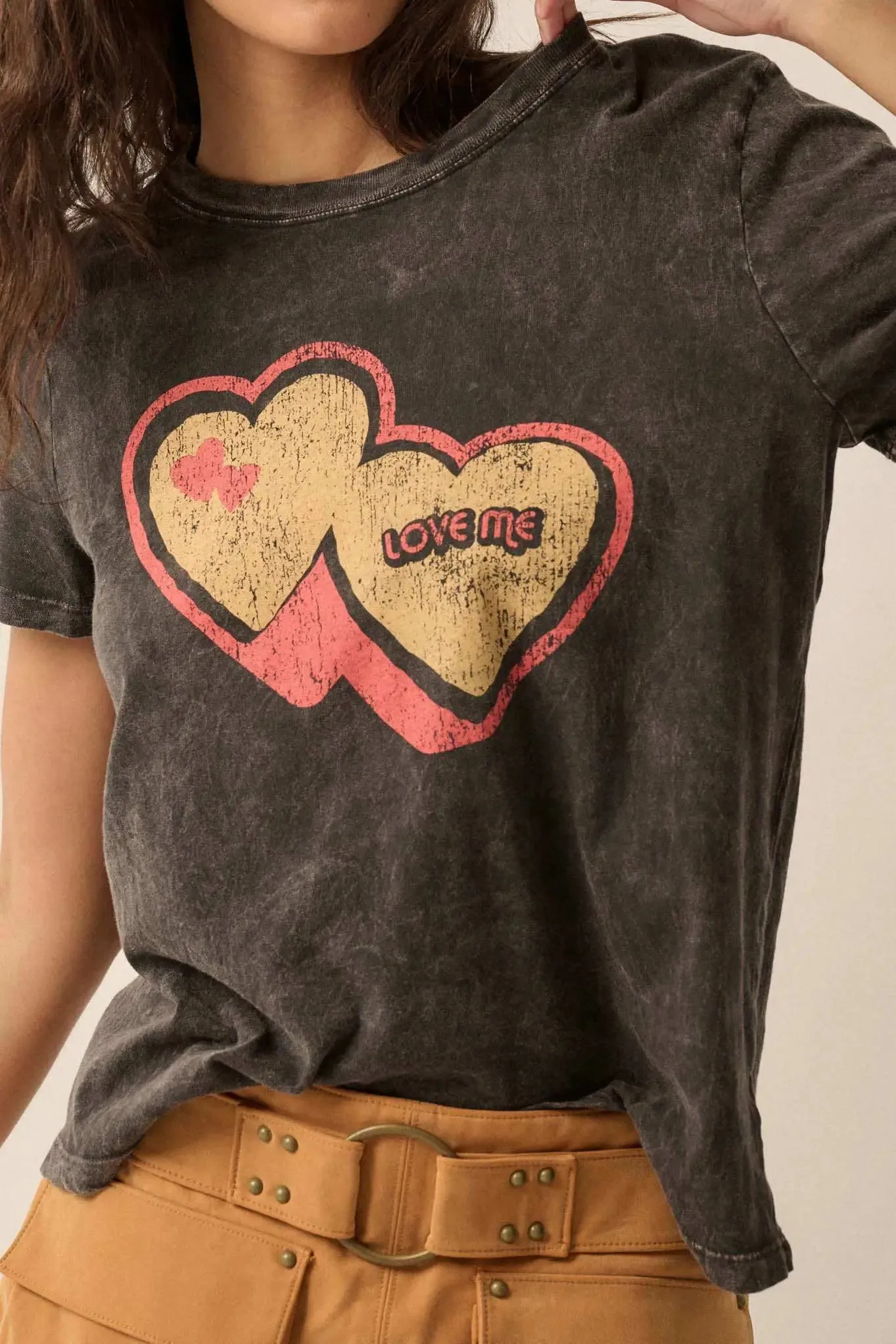 Love Me Vintage-Wash Graphic Tee sold by Promesa product image thumbnail 2