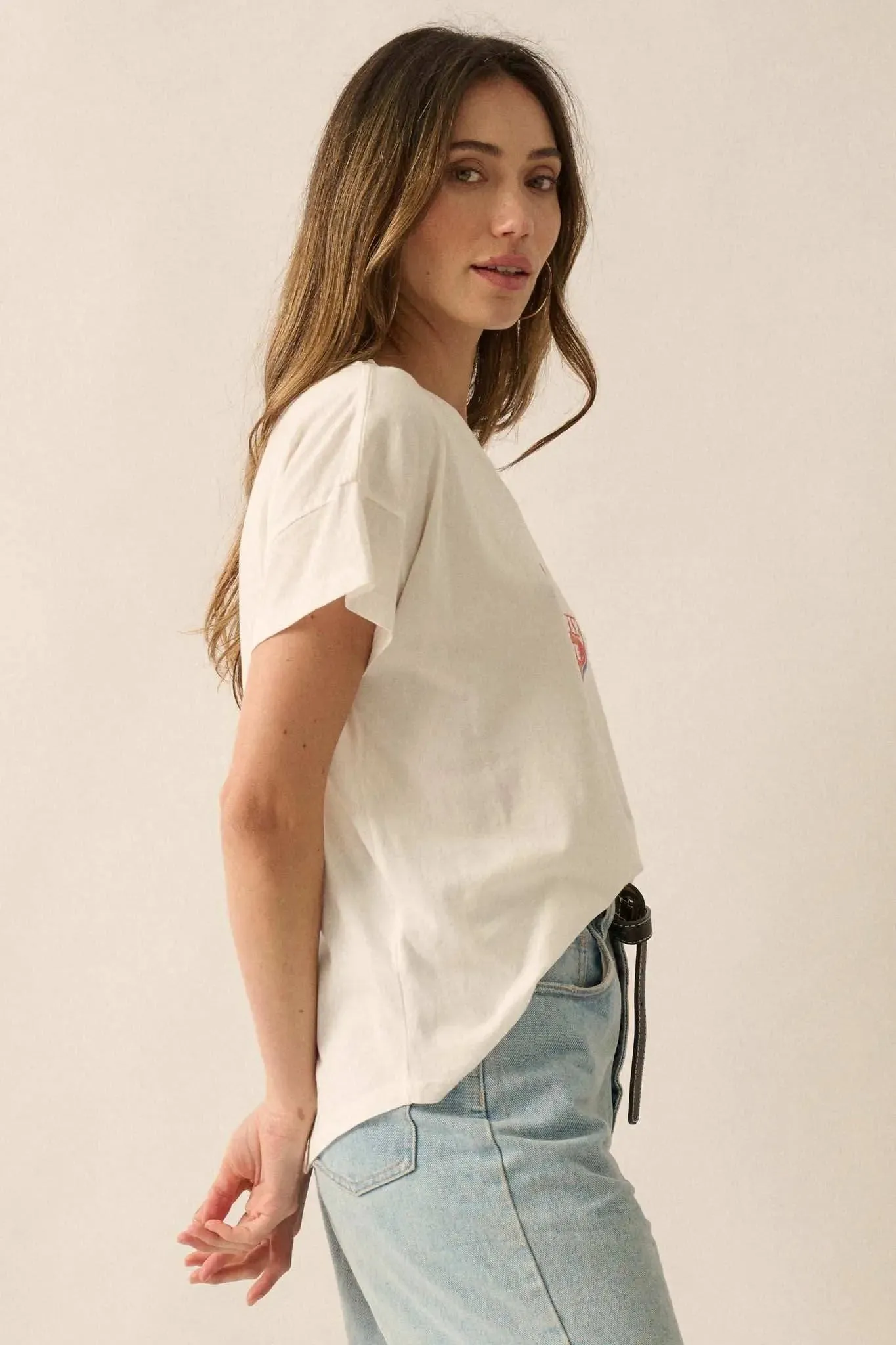 Currently In Love Garment Washed Graphic Tee sold by Promesa product image thumbnail 5