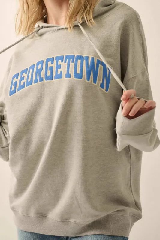 Georgetown Varsity Puff-Print Graphic Hoodie sold by Promesa