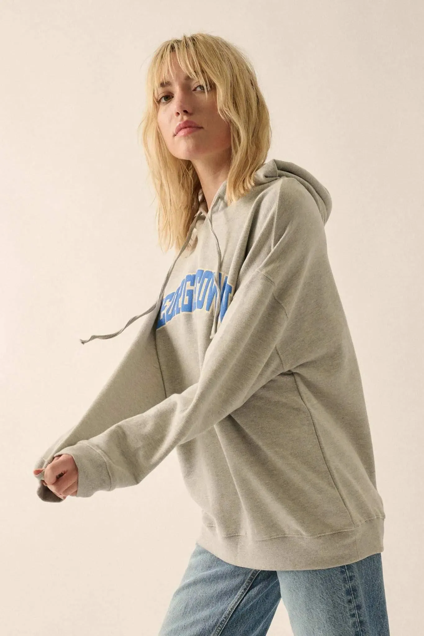 Georgetown Varsity Puff-Print Graphic Hoodie sold by Promesa product image thumbnail 4