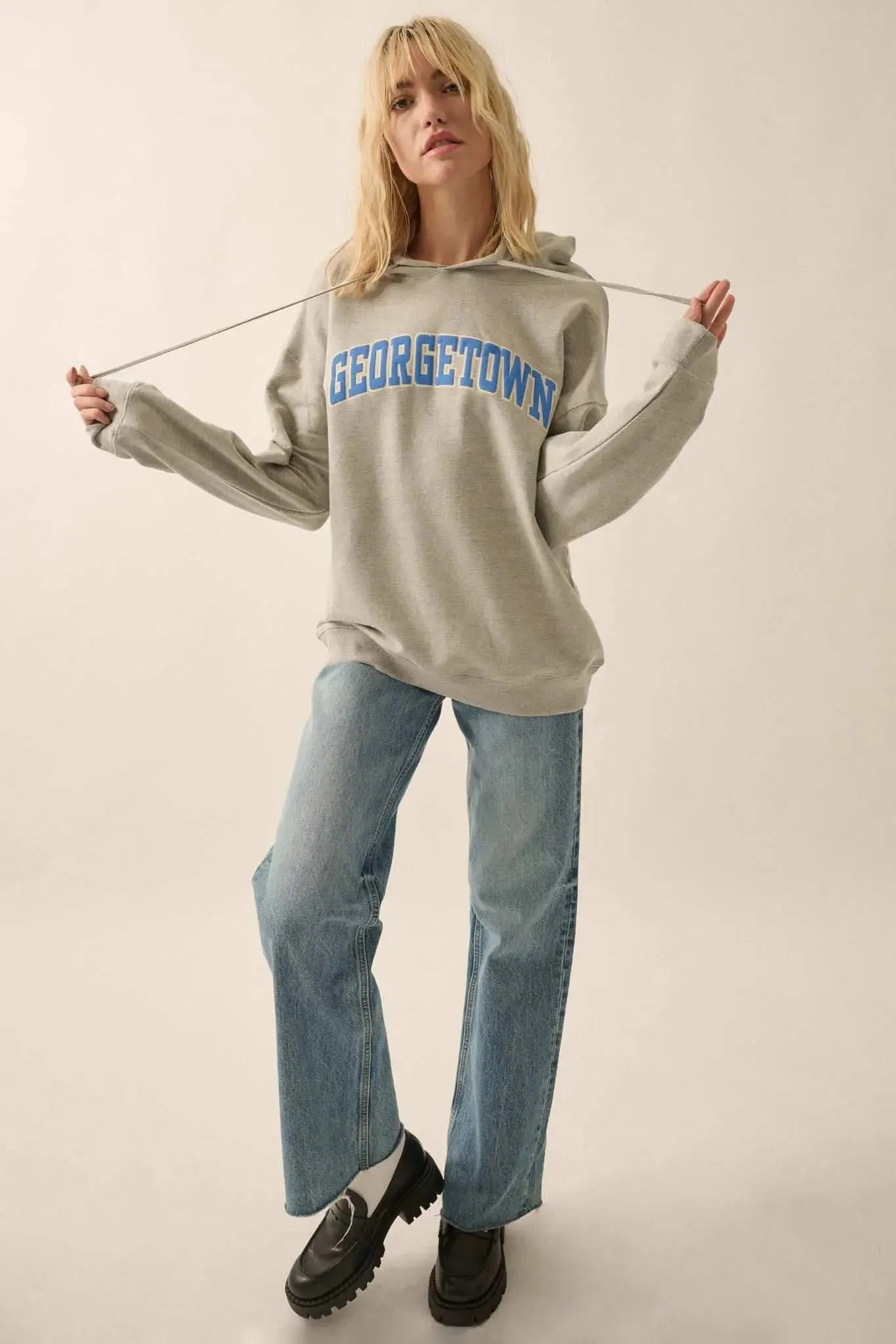 Georgetown Varsity Puff-Print Graphic Hoodie sold by Promesa product image thumbnail 3