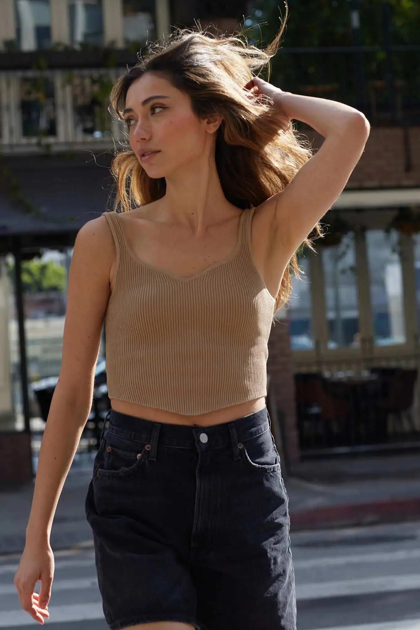 Shaper Fit Sweetheart Rib-Knit Tank Top sold by Promesa