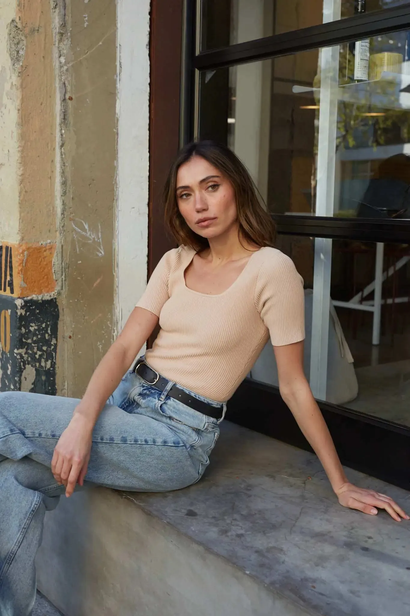 Shaper Fit Scoopneck Rib-Knit Short-Sleeve Bodysuit sold by Promesa product image thumbnail 3