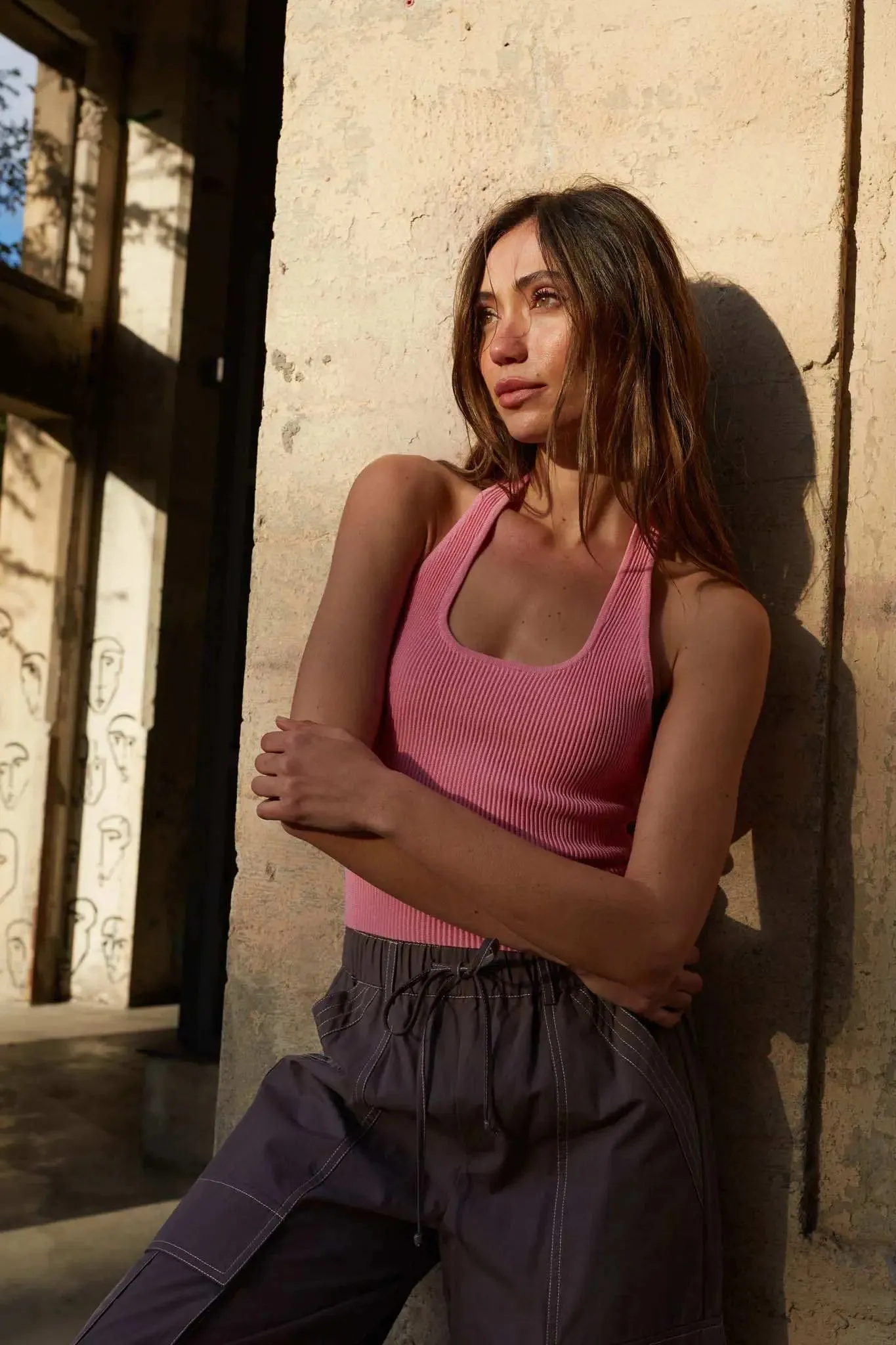 Shaper Fit Halter Rib-Knit Open-Back Tank Top sold by Promesa product image thumbnail 2