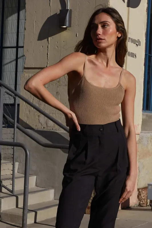 Shaper Fit Scoopneck Rib-Knit Open-Back Bodysuit sold by Promesa