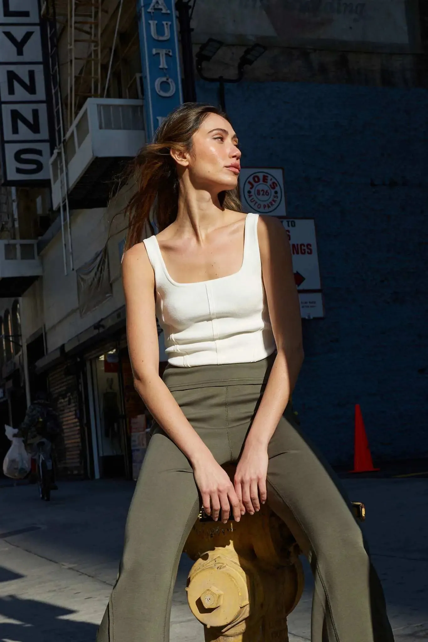 Shaper Fit Square Neck Rib-Knit Corset Tank Top sold by Promesa product image thumbnail 2