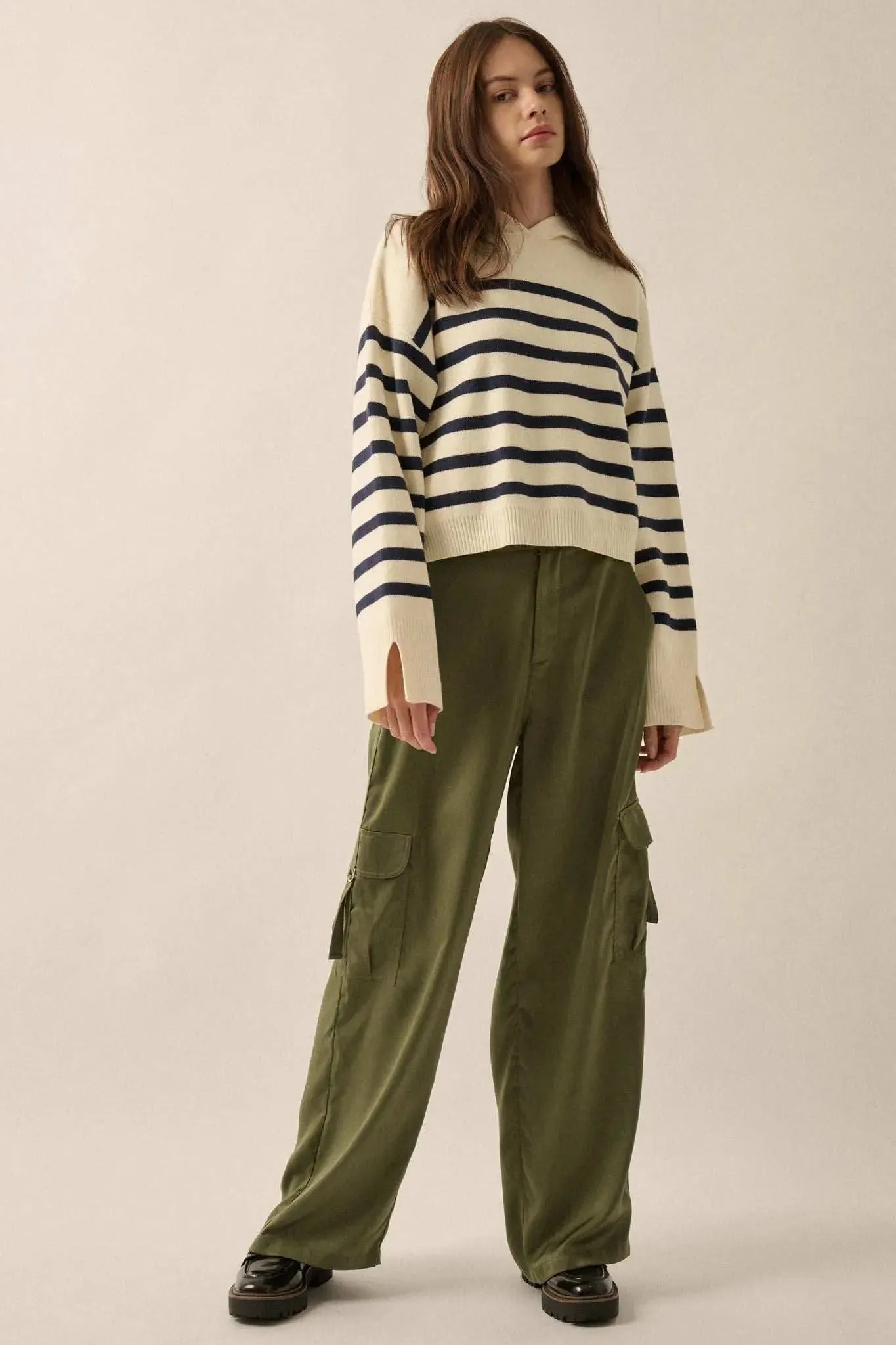 Perfect Storm Nautical-Stripe Hooded Sweater sold by Promesa product image thumbnail 4