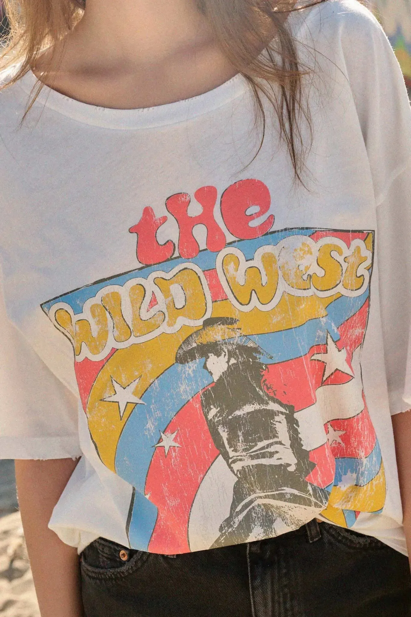 Wild West Oversize Cowboy Graphic Tee sold by Promesa product image thumbnail 2