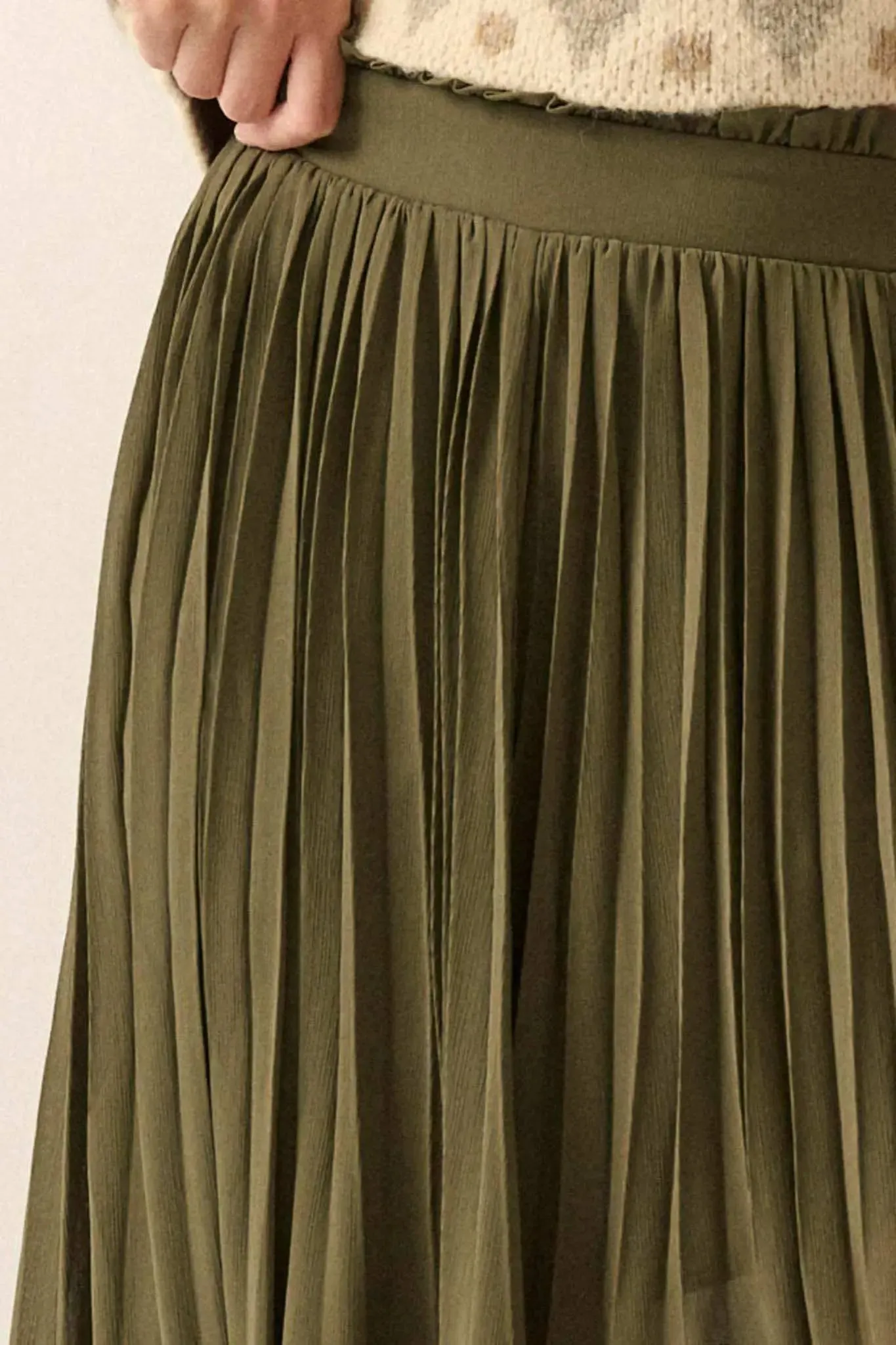 Long Time Coming Accordion Pleated Maxi Skirt sold by Promesa product image thumbnail 3