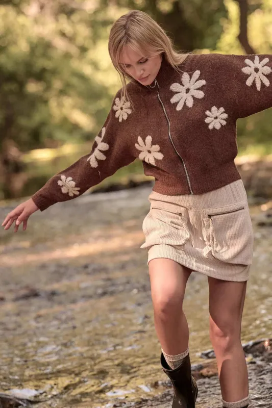 Carried Away Corduroy Cargo Mini Skirt made by Promesa