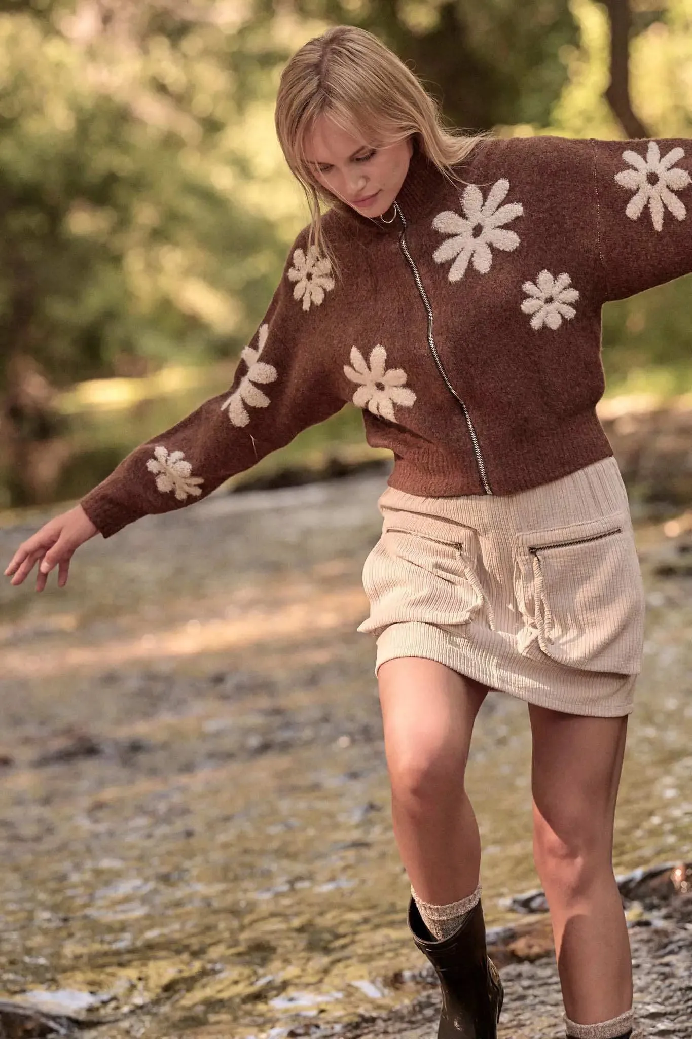 Carried Away Corduroy Cargo Mini Skirt sold by Promesa